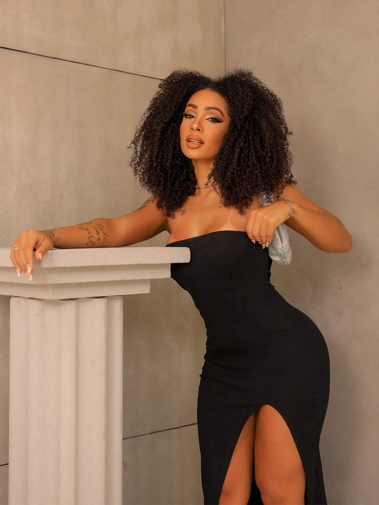 Vestido Midi Tomara que Caia com Fenda