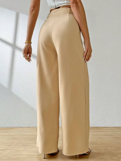 Calça Pantalona de Alfaiataria Cintura Alta