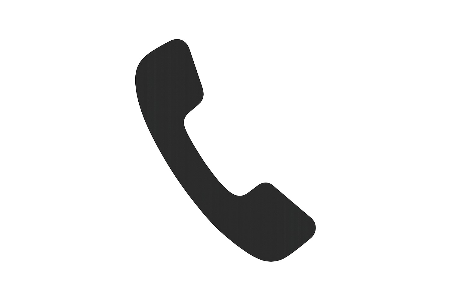 ícone de telefone preto e branco com fundo da imagem transparente