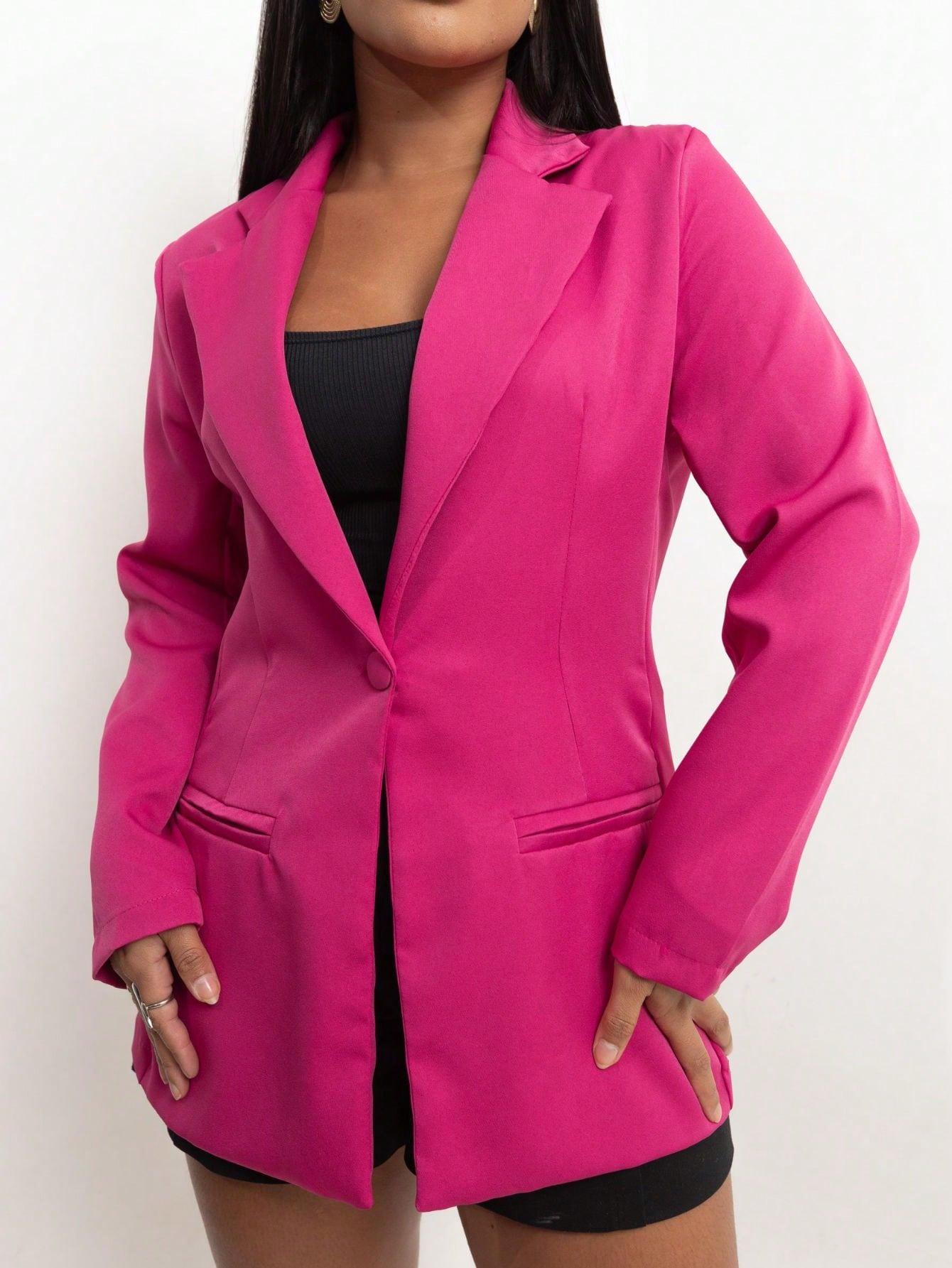 Maxi Blazer de Alfaiataria Refinada com Caimento Estruturado