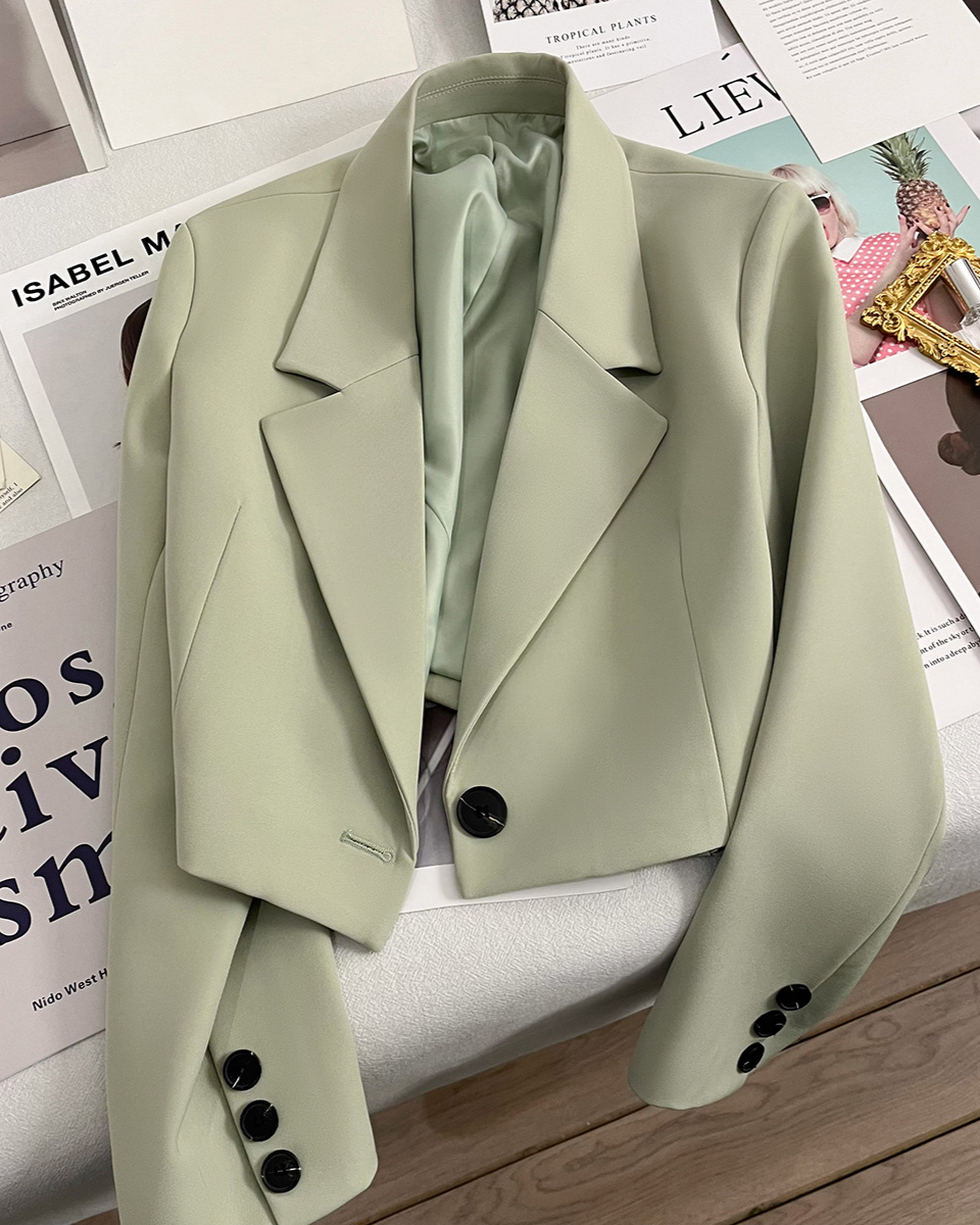 Blazer Casual com Gola Lapela