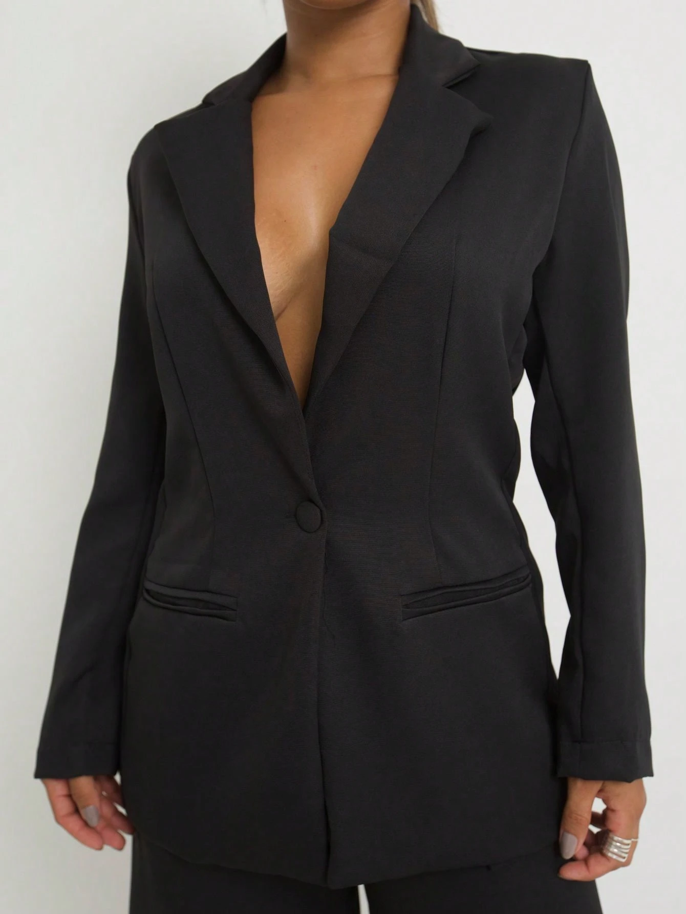 Maxi Blazer de Alfaiataria Refinada com Caimento Estruturado