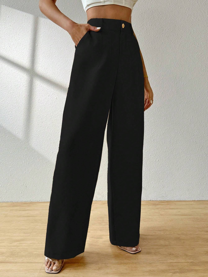 Calça Pantalona de Alfaiataria Cintura Alta