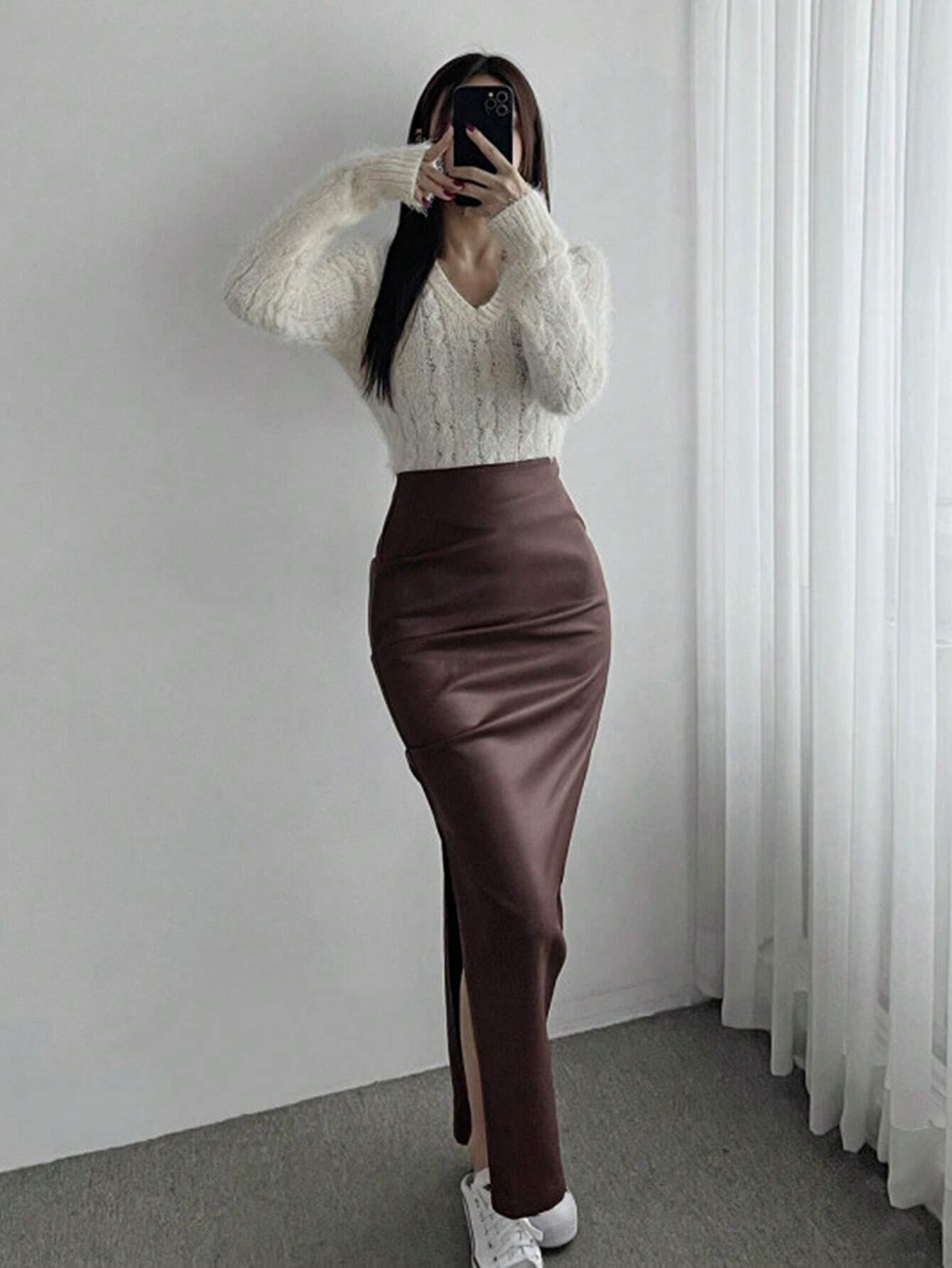 Saia Lápis com Fenda Lateral