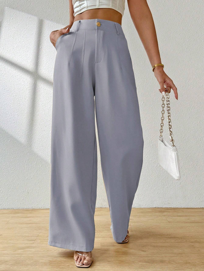 Calça Pantalona de Alfaiataria Cintura Alta