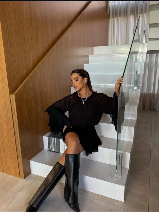 Vestido Leve em Chiffon