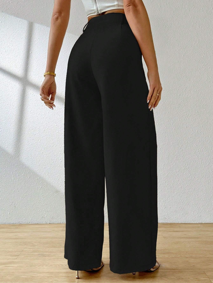 Calça Pantalona de Alfaiataria Cintura Alta