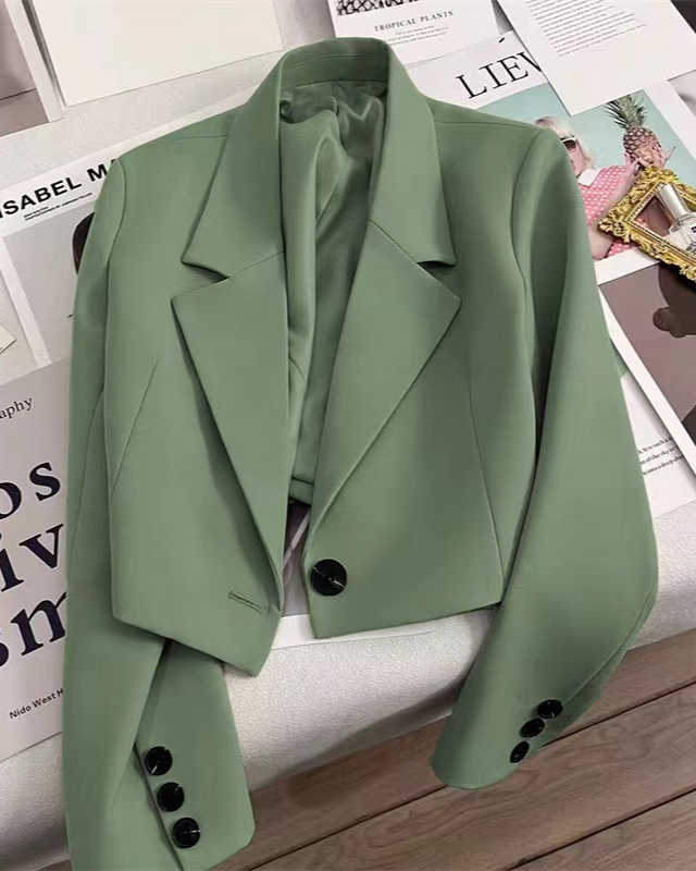 Blazer Casual com Gola Lapela