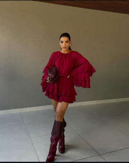 Vestido Leve em Chiffon